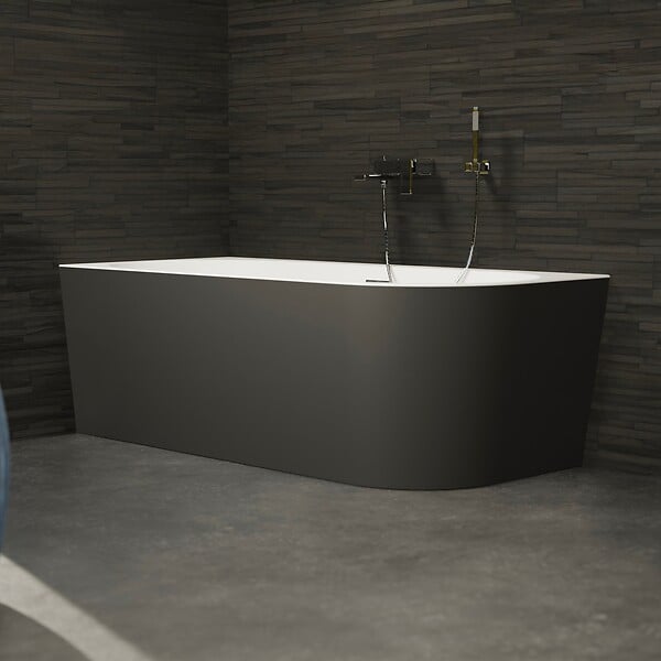 SPALINA - Baignoire Ilot Capri 170 gauche noire 170 x76 x58 cm, by SPALINA - large
