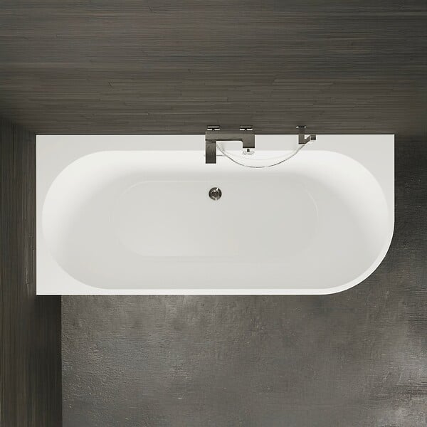 SPALINA - Baignoire Ilot Capri 180 gauche blanche 180 x81 x58 cm, by SPALINA - large