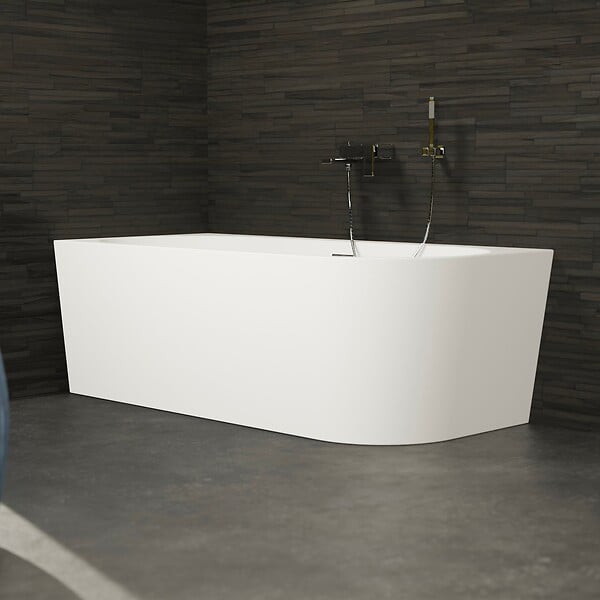 SPALINA - Baignoire Ilot Capri 180 gauche blanche 180 x81 x58 cm, by SPALINA - large