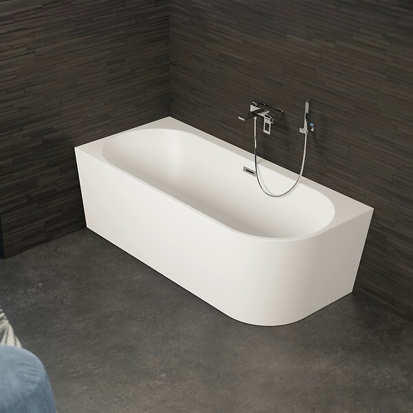 SPALINA - Baignoire Ilot Capri 180 gauche blanche 180 x81 x58 cm, by SPALINA - large
