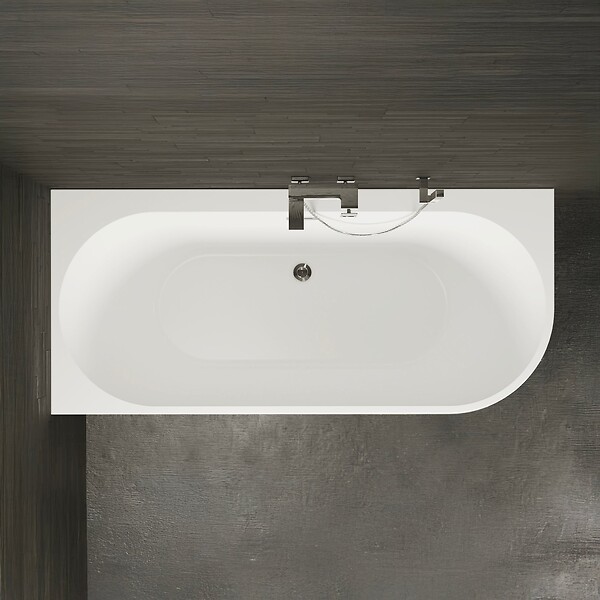 SPALINA - Baignoire Ilot Capri 170 gauche blanche 170 x76 x58 cm, by SPALINA - large
