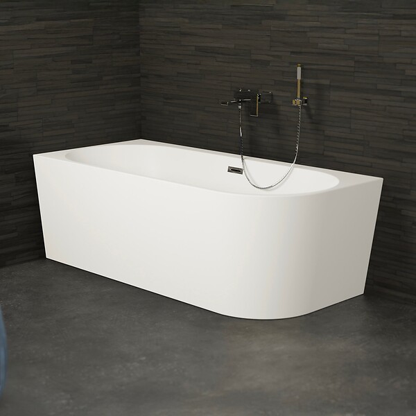 SPALINA - Baignoire Ilot Capri 170 gauche blanche 170 x76 x58 cm, by SPALINA - large