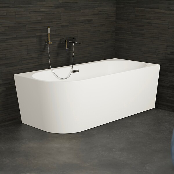 SPALINA - Baignoire Ilot Capri 180 droite blanche 180 x81 x58 cm, by SPALINA - large