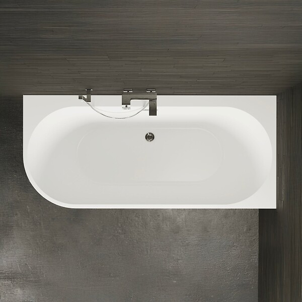 SPALINA - Baignoire Ilot Capri 170 droite noire 170 x76 x58 cm, by SPALINA - large