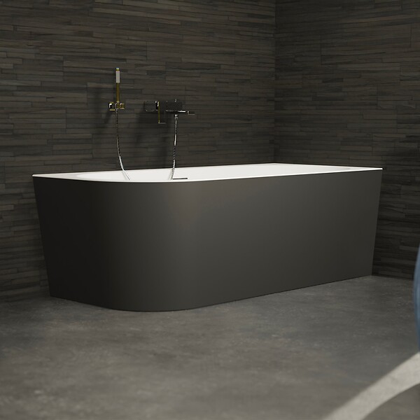 SPALINA - Baignoire Ilot Capri 170 droite noire 170 x76 x58 cm, by SPALINA - large
