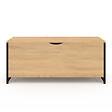 ID MARKET - Banc coffre rangement sur pied 100 cm DETROIT design industriel - vignette