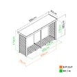 CERLAND - ABRI BUCHES BOIS XXL 320X89X183CM - vignette