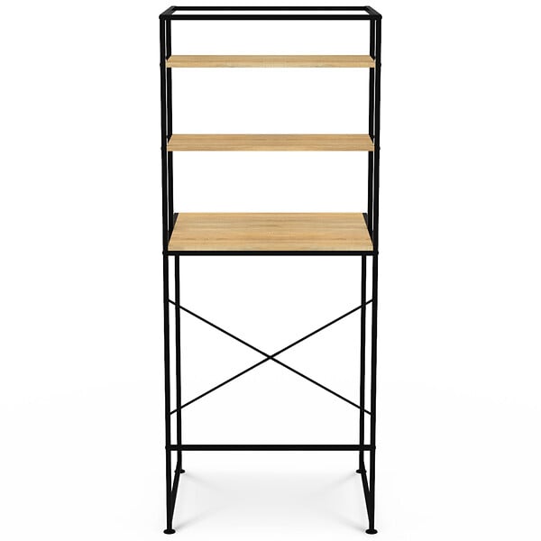 ID MARKET - Meuble étagères de rangement dessus machine à laver DETROIT design industriel - large