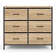 ID MARKET - Commode 6 tiroirs en tissu UTAH 80 cm meuble de rangement design industriel - vignette