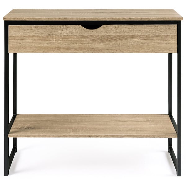 ID MARKET - Console 1 tiroir DETROIT 1 étagère design industriel - large