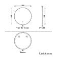 AICA SANITAIRE - AICA 90 cm miroir de salle de bain LED rond avec rétro-éclairage sans cadre, anti-buée + mémoire + dimmable - vignette