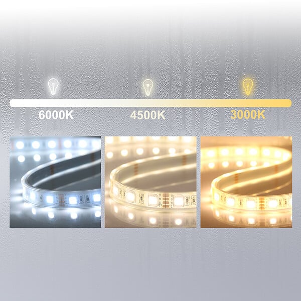 AICA SANITAIRE - LED miroir lumineux 3 couleurs tactile avec anti-buée,dimmable et mémoire 120x70cm miroir salle de bain - large