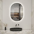 AICA SANITAIRE - AICA LED miroir lumineux 50x80cm tricolore + anti-buée + dimmable + mémoire miroir salle de bain - vignette