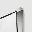 AICA SANITAIRE - Paroi de douche 90x200cm avec barre de fixation 90cm en carré, profilé en chromé, AICA paroi de douche à l'italienne en 8mm verre anticalcaire et securit - vignette