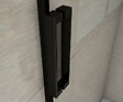 AICA SANITAIRE - AICA porte de douche noire 120x200cm porte de douche coulissante en 8mm verre anticalcaire installation en niche - vignette