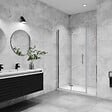 AICA SANITAIRE - AICA porte de douche pivotante 100x195cm porte de douche pliante avec un élément fixe en 6mm verre anticalcaire - vignette