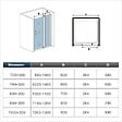 AICA SANITAIRE - AICA Porte de douche pivotante en 6mm verre securit anticalcaire porte de douche 110cm avec 1 élément fixe Hauteur 187cm - vignette