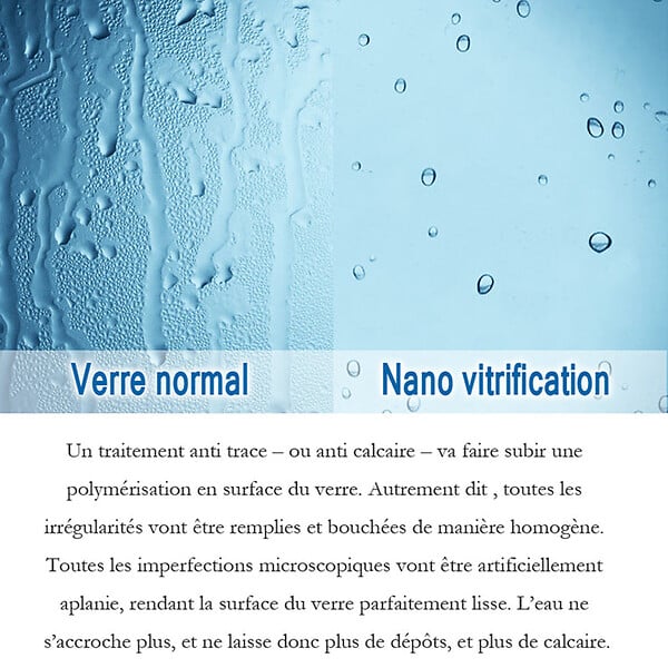 AICA SANITAIRE - Paroi de douche 120x200cm verre 10mm avec barre de fixation 90cm Pince renforcée, AICA paroi de douche à l'italienne en verre securit anticalcaire - large