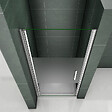 AICA SANITAIRE - AICA porte de douche pivotante 90x185cm en niche en verre bande central dépoli anticalcaire Installation à Gauche - vignette