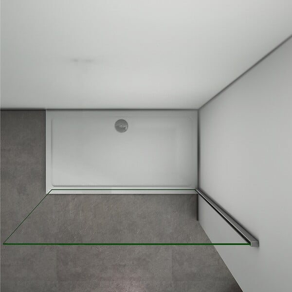 AICA SANITAIRE - AICA paroi de douche 140x200cm en 8mm verre anticalcaire paroi de douche à l'italienne - large
