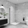 AICA SANITAIRE - Paroi de douche italienne pivotante 55x200cm, AICA paroi de douche retour pivotant mural en verre 6mm anticalcaire, profilé chromé - vignette
