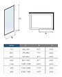 AICA SANITAIRE - AICA paroi de douche noire 90x200cm paroi de douche à l'italienne en 8mm verre anticalcaire avec barre de fixation noire 90cm en carré - vignette