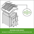 TIMBELA - Abri de jardin en bois l216xL206xH218 cm / 3.53 m2 - M343C - vignette