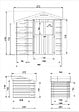 TIMBELA - TIMBELA M386C Abri de jardin en bois et range bûches extérieur I206xL272xH218 cm/ 3,53+0,94 m2 - vignette