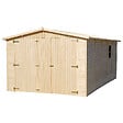 TIMBELA - TIMBELA M101 - GARAGE en Bois Naturel - H222xL516xl324 cm /15 m² - vignette