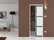 GD MENUISERIES - Porte Coulissante Vert Sauge RAL 6021 Vitrée H204 x L73 cm, Galandage, kit de finition - vignette