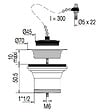 VALENTIN - Bonde plastique avec trop plein diamètre 50 mm Valentin - vignette