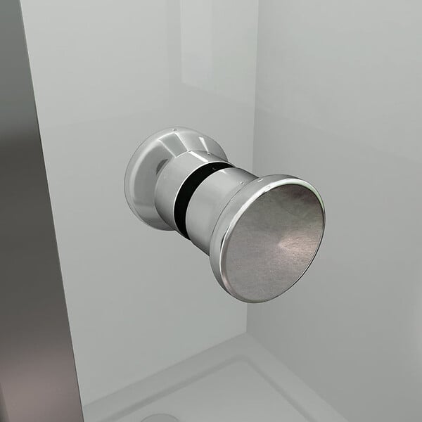 AICA SANITAIRE - AICA cabine de douche pliante 90x90x185cm, porte de douche pliante 90cm avec une paroi de douche fixe, verre de sécurité et transparent - large