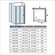 AICA SANITAIRE - AICA cabine de douche pliante 90x90x185cm, porte de douche pliante 90cm avec une paroi de douche fixe, verre de sécurité et transparent - vignette