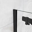 AICA SANITAIRE - AICA cabine de douche coulissante 100x90x200cm porte de douche + paroi latérale Hauteur 200cm En 8mm verre anticalcaire profilé noir mat - vignette
