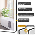 AICA SANITAIRE - AICA miroir de salle de bain LED 70x50cm avec cadre noir, tricolore + anti-buée + mémoire + gradation infinie - vignette