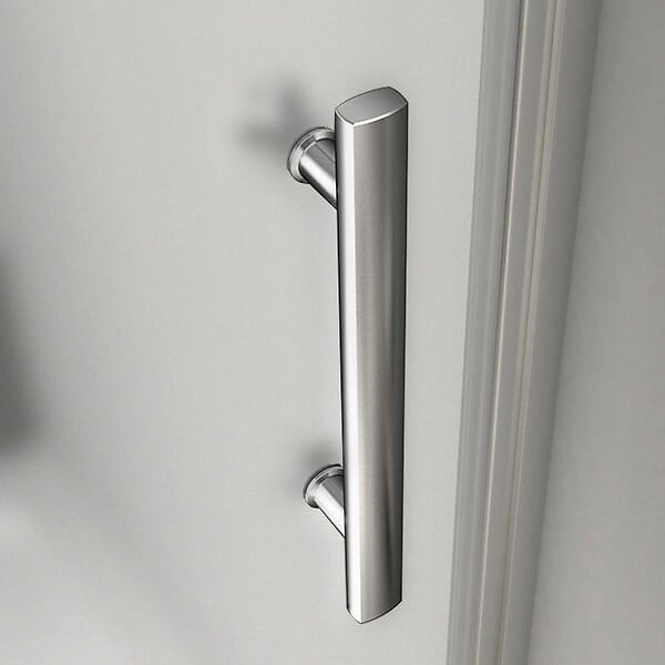 AICA SANITAIRE - AICA porte de douche pivotante 70x185cm en niche en verre bande central dépoli anticalcaire Installation à Gauche - large