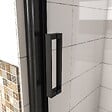 AICA SANITAIRE - AICA porte de douche noire 160x195cm porte de douche avec l'amortisseur porte de douche coulissante en 8mm verre anticalcaire - vignette