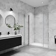 AICA SANITAIRE - AICA porte de douche pivotante 100x195cm porte de douche pliante avec un élément fixe en 6mm verre anticalcaire - vignette