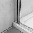 AICA SANITAIRE - AICA porte de douche pivotante 100x195cm porte de douche pliante avec un élément fixe en 6mm verre anticalcaire - vignette