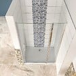 AICA SANITAIRE - AICA Porte de douche pivotante en 6mm verre securit anticalcaire porte de douche 110cm avec 1 élément fixe Hauteur 187cm - vignette