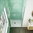 AICA SANITAIRE - AICA porte de douche 100x180cm porte de douche pivotante en niche 5mm verre anticalcaire porte de douche hauteur 180 cm - vignette