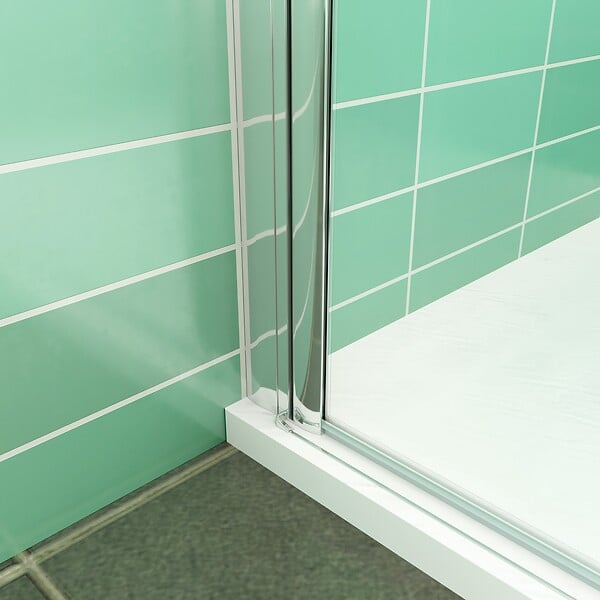 AICA SANITAIRE - AICA porte de douche 100x180cm porte de douche pivotante en niche 5mm verre anticalcaire porte de douche hauteur 180 cm - large