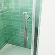 AICA SANITAIRE - AICA porte de douche 100x180cm porte de douche pivotante en niche 5mm verre anticalcaire porte de douche hauteur 180 cm - vignette