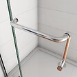 AICA SANITAIRE - AICA Paroi de douche pivotante 87cm en verre anticalcaire paroi de douche hauteur 190cm, porte-serviette - vignette
