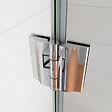 AICA SANITAIRE - AICA Paroi de douche pivotante 87cm en verre anticalcaire paroi de douche hauteur 190cm, porte-serviette - vignette