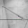 AICA SANITAIRE - Paroi de douche 120x200cm verre 10mm avec barre de fixation 90cm Pince renforcée, AICA paroi de douche à l'italienne en verre securit anticalcaire - vignette