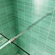 AICA SANITAIRE - AICA paroi de douche 60x200cm avec retour pivotant 50x200cm en 8mm verre securit, paroi de douche à l'italienne avec une barre de fixation 73-120cm - vignette