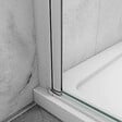 AICA SANITAIRE - AICA porte de douche battante 110x180cm profilé blanc en 5mm verre anticalcaire porte de douche Hauteur 180cm Installation en niche - vignette
