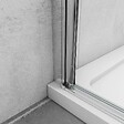 AICA SANITAIRE - AICA porte de douche pivotante 150x185cm porte de douche pliante avec un élément fixe en 6mm verre anticalcaire - vignette