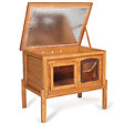 ID MARKET - Niche autochauffante en bois pour chat avec porte et fenêtre - vignette
